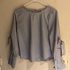 Striped blouse with arm ties